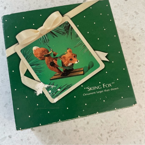 Vintage Hallmark "Skiing Fox" Ornament 1983 with Box Holiday Christmas Tree - Picture 4 of 4